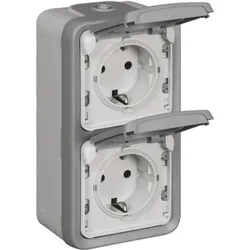 Legrand, Steckdose, Plexo Classic Steckdose (SL) 2-fach senkrecht