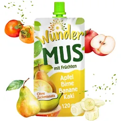 WUNDER Quetschie Mus 120g Kaki Banane Apfel Birne
