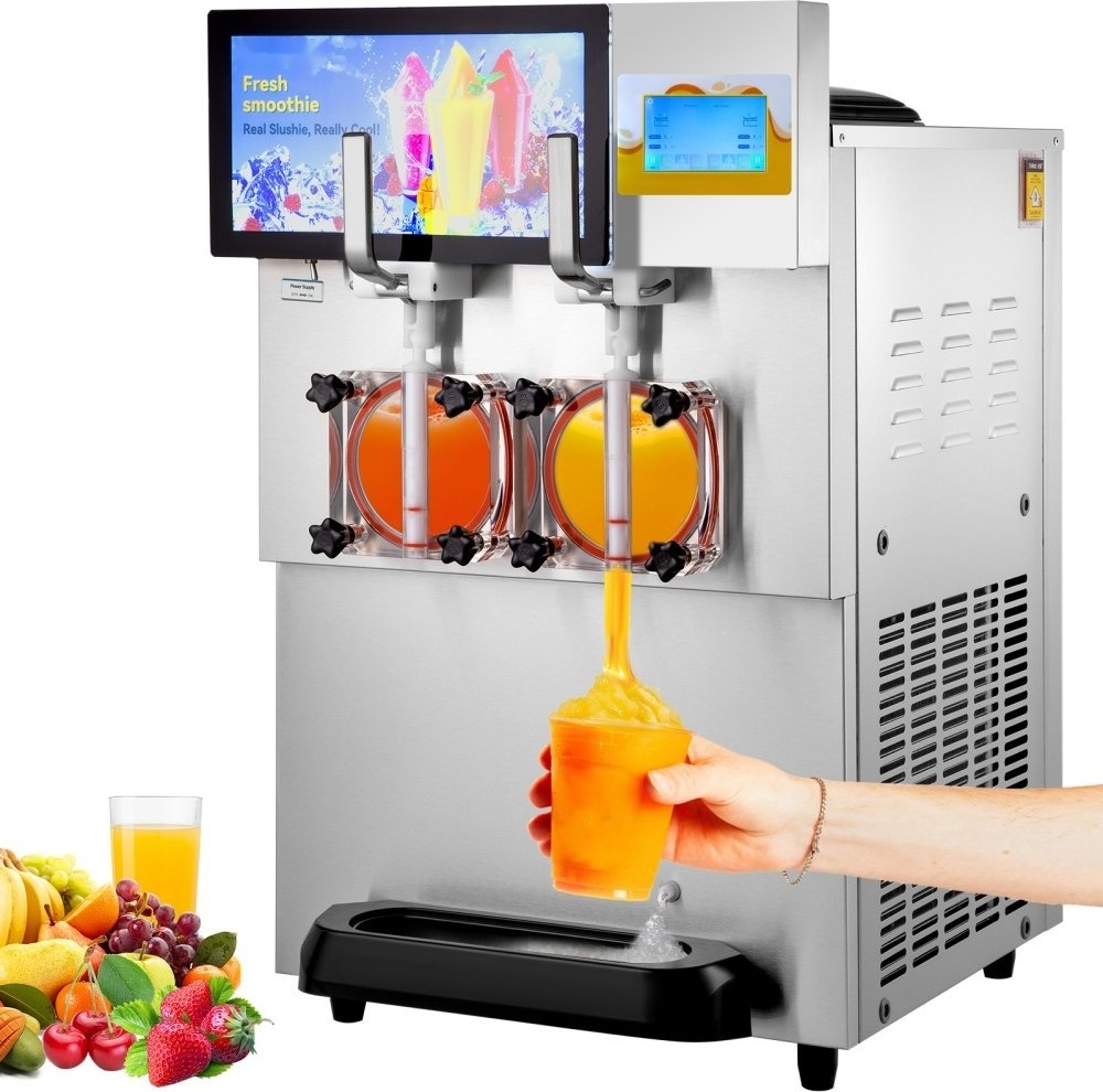 8L Gewerbliche Slush-Eis-Maschine - Eismaschine Slushy 1800W - Slushgerät