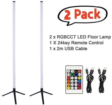 Uplift Picks 103CM Smart RGB CCT Floor Lamp With App Control 2 Packs