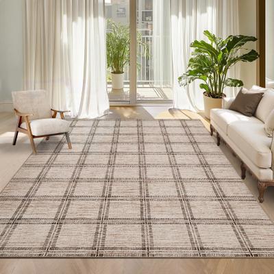 Garvee Modern Geometric Checkered Lattice Area Rug