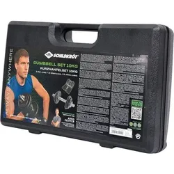 SCHILDKRÖT FITNESS Schildkröt KURZ-HANTELSET 10kg im ABS-Kunststoffkoffer, M-2022, Größe ONE SIZE in Grau Grau