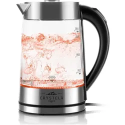 ETA Crystela Digi II, Wasserkocher, Transparent, Silber, Weiss