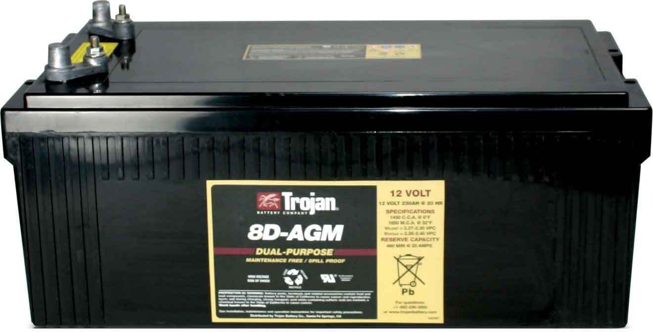 Trojan 8D-AGM 12V 230Ah Dual Purpose Versorgungsbatterie DT-Anschluss
