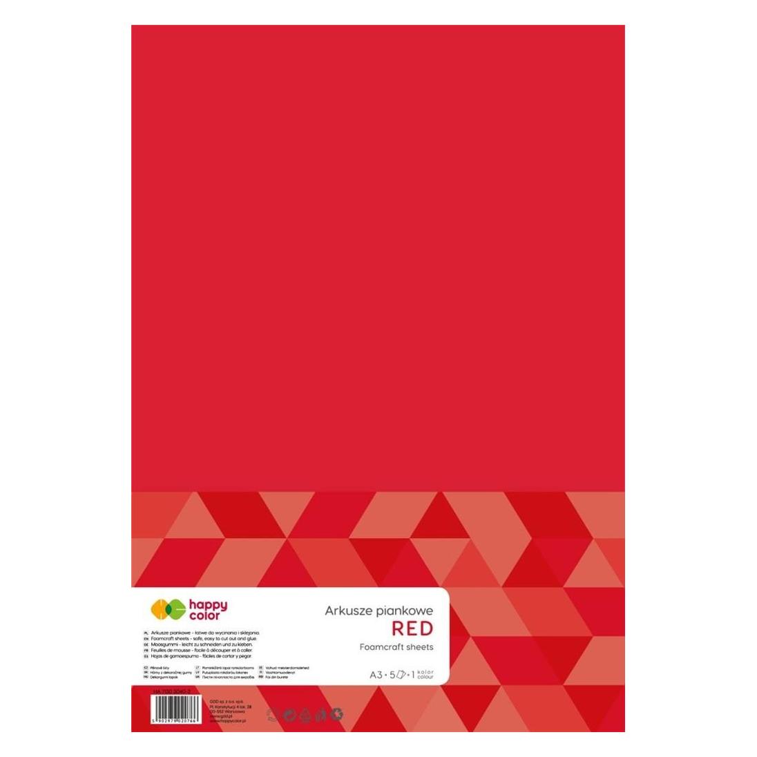 Happy Color A3 Schaumstoffplatten 5 Stück rot (48986282)