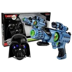 Lean Toys Laserpistole + Weltraumkriegermaske