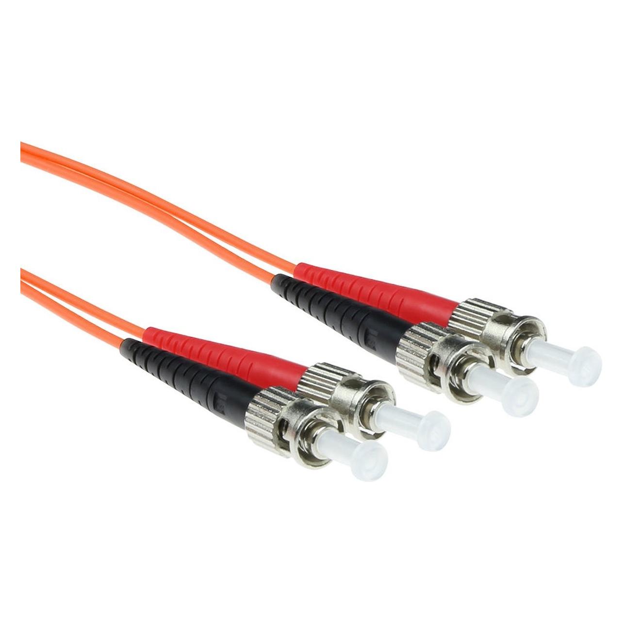 ACT 50 meter LSZH Multimode 62.5/125 OM1 fiber patch cable duplex with ST connectors (50 m) (RL1050)