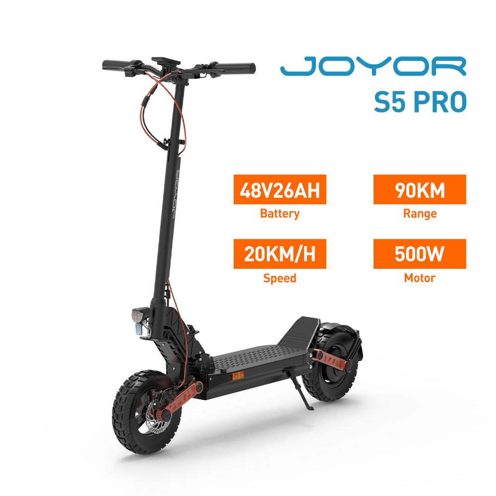 S5 PRO ABE E-Scooter, 10-Zoll-Geländereifen mit großer Reichweite, 500W Motor, 48V 26Ah Akku, max. 20 km/h,Doppelscheibenbremse vorne und hinten