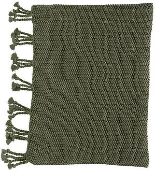 Rope Fringe Cotton Throw - Sage - Ballard Designs