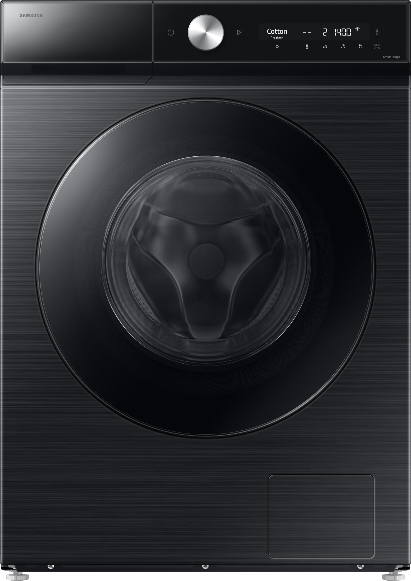 Samsung BESPOKE AI 9+6 kg Waschtrockner, /A (-10%) mit Quick Drive und AI Wash, Frontlader, Freistehend, Schwarz, Links, Schwarz, Schwarz