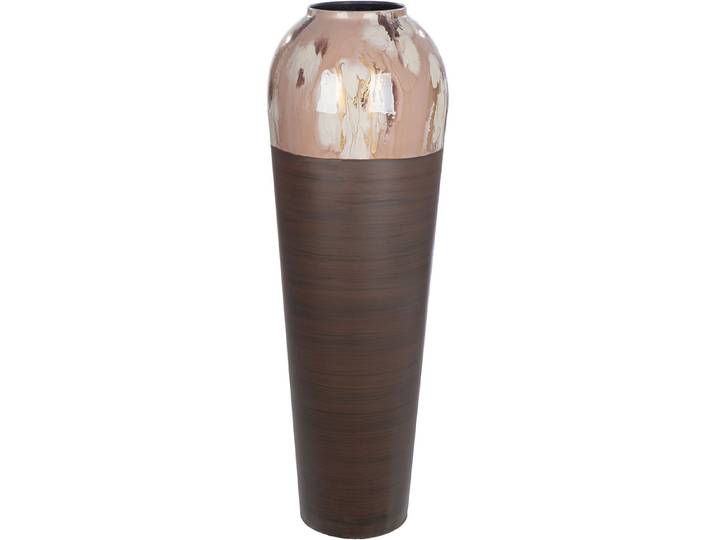 Bodenvase GILDE Bodenvase rund Tinnum , braun, B:27cm H:83cm T:27cm Ø:27cm, Eisen, Vasen, Bodenvase