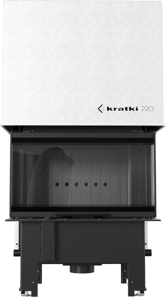 Kamineinsatz KRATKI REGNOR 680/280 7 kW Ø 160 3 seiten glas schwarz Verkleidung