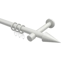 GARDINENSTANGE Prestige Savio 120 cm, 1-läufig, 20 mm Ø Weiß