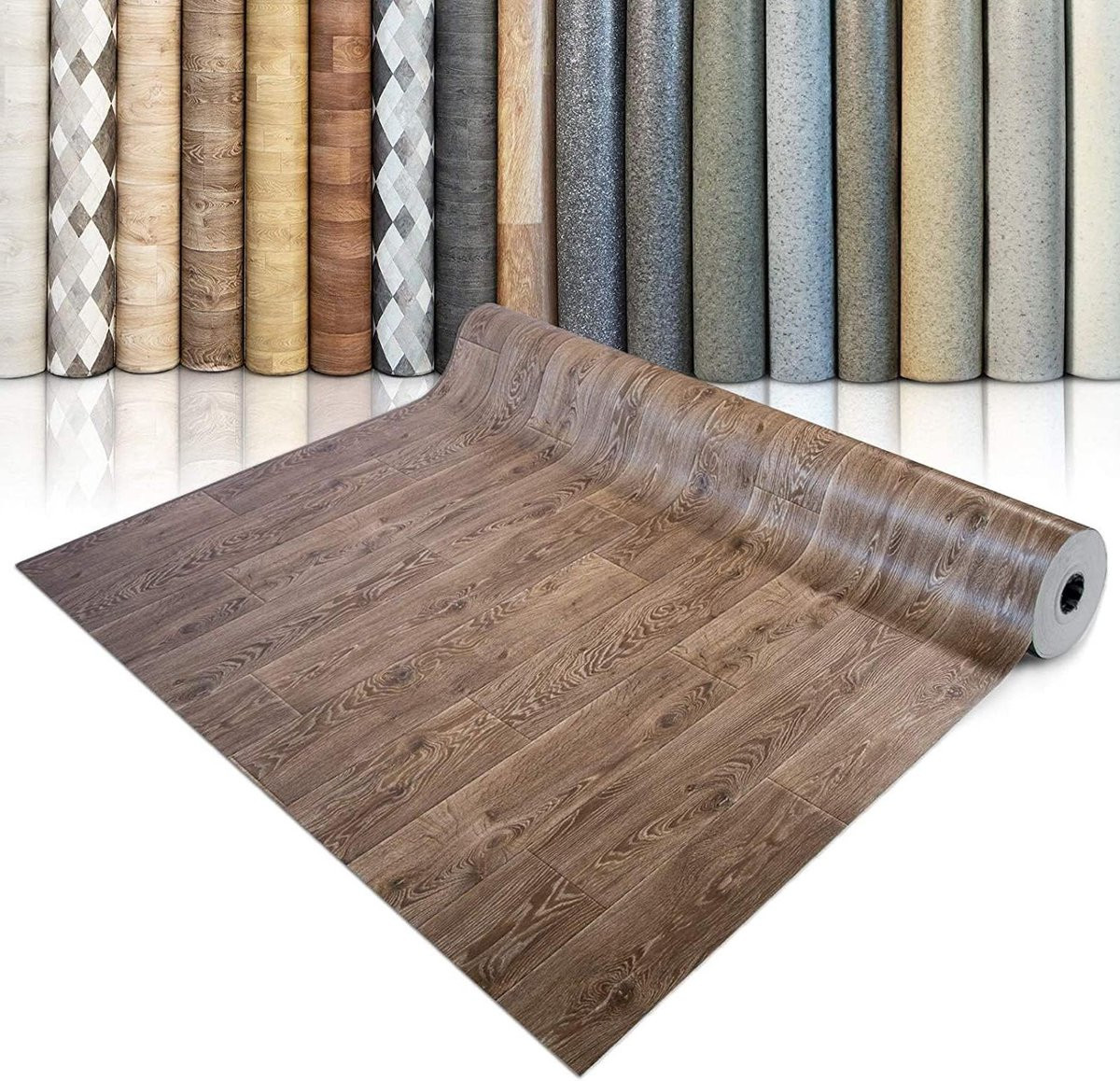Vinyl vloerbedekking op maat - PVC designvloer met houtlook - Vochtbestendig