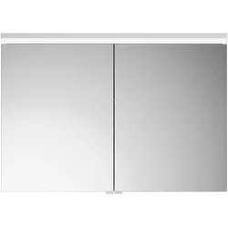 burgbad Lin20 Spiegelschrank LED-Beleuchtung, 2 Türen, 1000x700x170mm, SPQK100F5395, Farbe: Eisblau Matt / Rückwand Anthrazitgrau