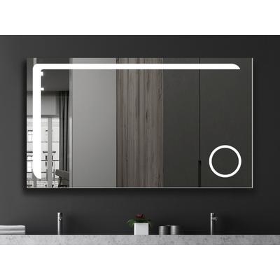 Badspiegel TALOS "Arrow", silber (weiß), Aluminium, Spiegel, Badspiegel, 3-fach Vergrösserung