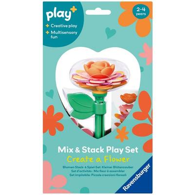 Play+ Blumen Steck- und Spiel-Set: Kleiner Blütenzauber orange - ab 2 Jahre