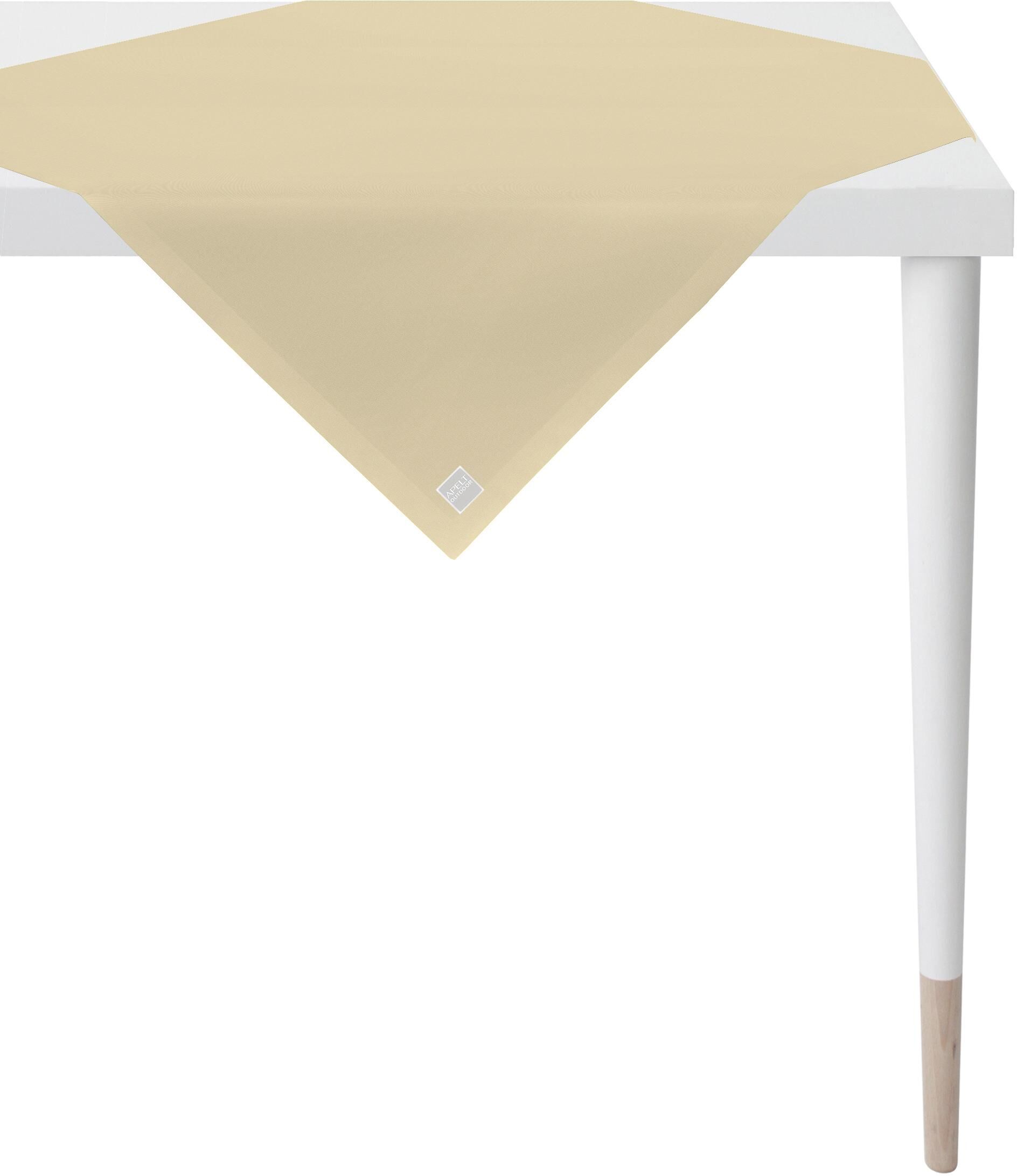 Mitteldecke APELT "3959 Outdoor, Sommerdeko, Sommer", beige, B:88cm L:88cm, Polyester, Tischdecken, Mitteldecke, Panama