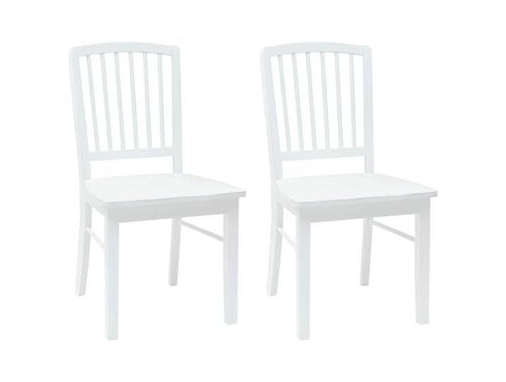 Coespram 2er Set Esszimmerstühle Weiß 50x52,5x91 cm Kautschukholz Elegante Holzsessel für Küche und Essbereich, stabile Bauweise mit bequemer Rückenlehne für alltägliche Mahlzeiten.