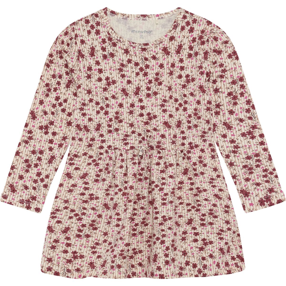 Minymo Dress LS AOP seedpearl (1026) 152 124453-1026-152