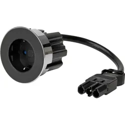 Kopp 939703018 VersaDOT - Einbausteckdose, GST-Stecksystem-Stecker, Farbe:schwarz