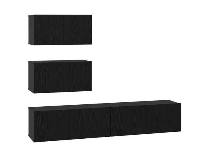 Armoire TV - Contemporain - Ensemble meuble TV 4 pc Chêne noir Bois d'ingénierie 5243