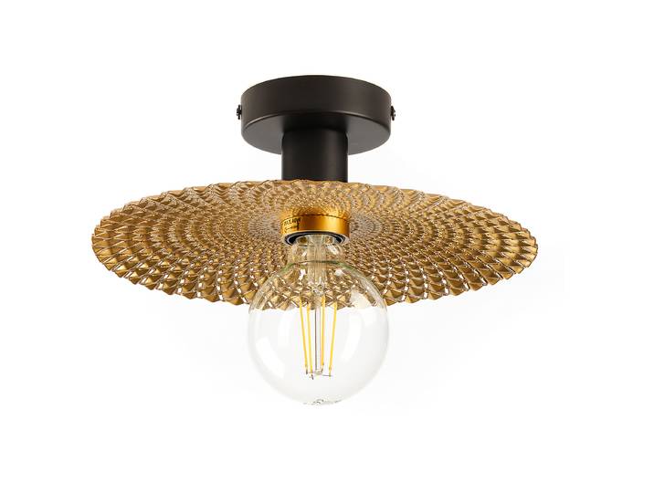 Plafonnier Golden Ø 28cm Doré Matériau : Métal Surface en métal : Brossé Type de métal : Fer E27