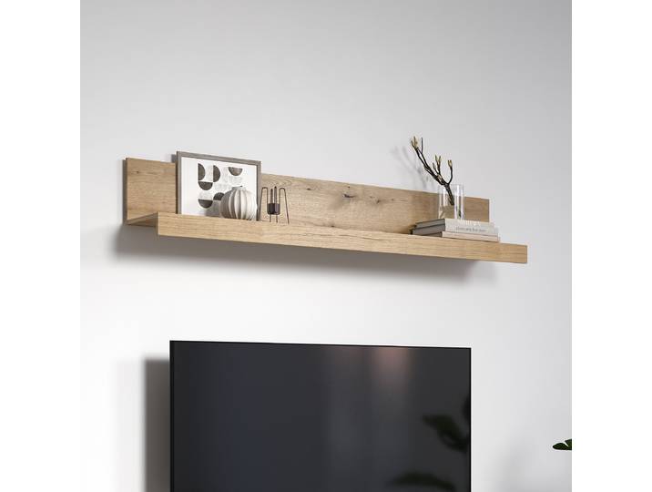 Wandboard Spanplatte, beschichtet Braun 180 x 31 x 26cm