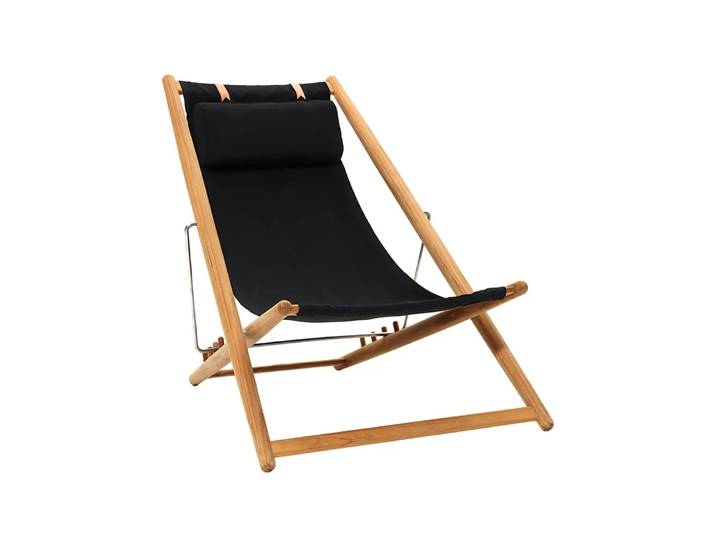 Skargaarden H55 Ruhesessel Teak Agora Nautic black