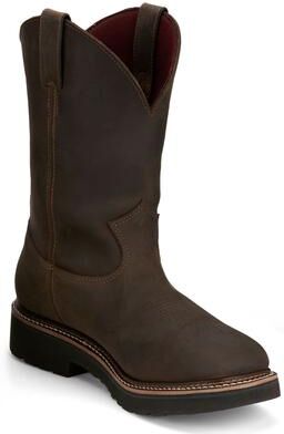 "Justin Original Workboots Billings 11"" Waterproof Square Steel Toe - Mens 14 Brown Boot D"