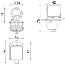 Vorwiderstand Elektromotor-Kühlerlüfter MAHLE CFR 2 000P für Opel Corsa D