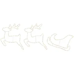 vidaXL Rentier & Schlitten Weihnachtsdekoration LOVIISA 180 LEDs 42053452
