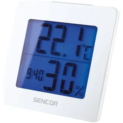 Sencor Wecker-Thermometer SWS 1500B zur Feuchtemessung, Wetterstation, Weiss