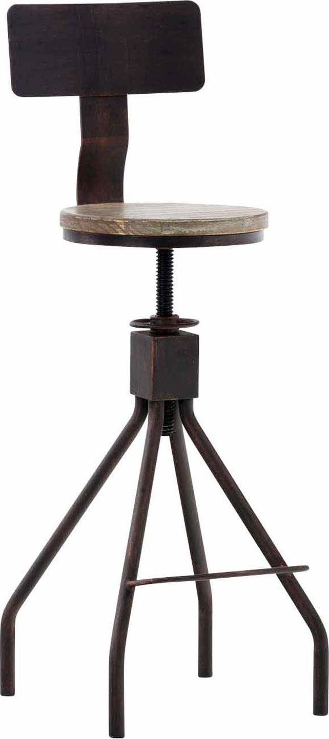BellaFurn Industriële barkruk in vintage-stijl met verstelbare hoogte