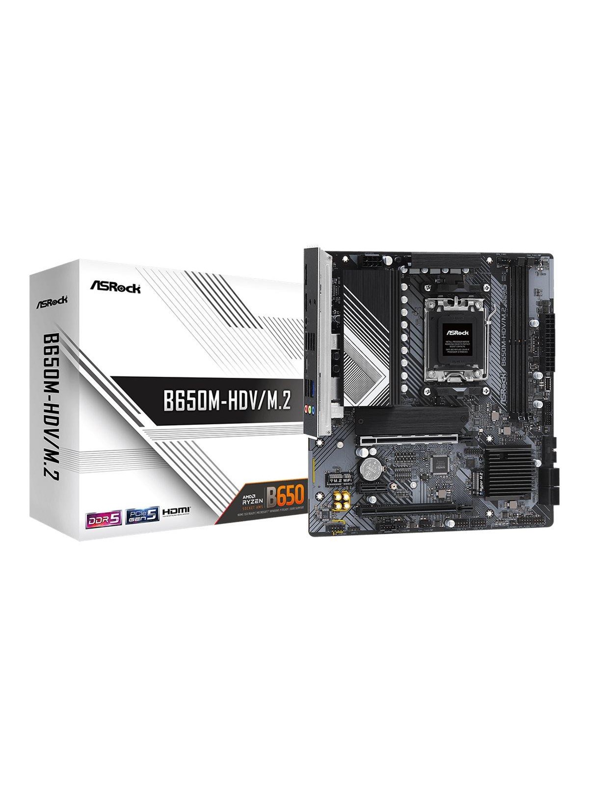 ASRock B650M-HDV/M.2 Mainboard - AMD B650 - AMD AM5 - DDR5 RAM - Micro-ATX
