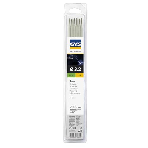 GYS 082342 Roestvrij stalen elektroden 316L, 8 stuks, geel