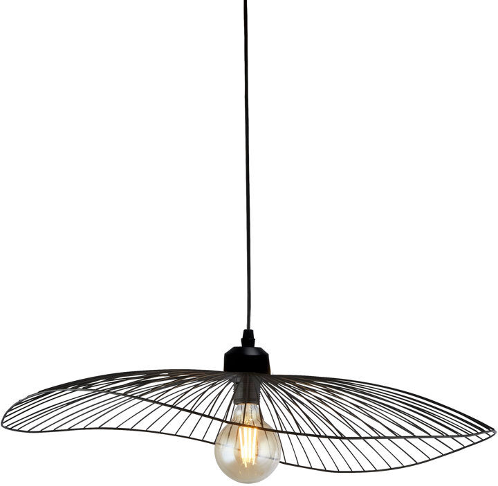 Ivy Bronx Chaliyah 1 - Light Black Single Pendant Black 18 cm H x 71 cm W