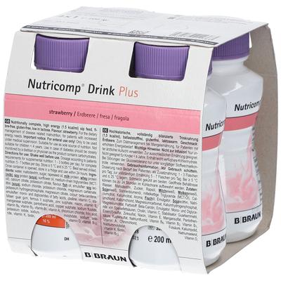 Nutricomp Drink Plus Erdbeer 4x200 ml Flüssigkeit