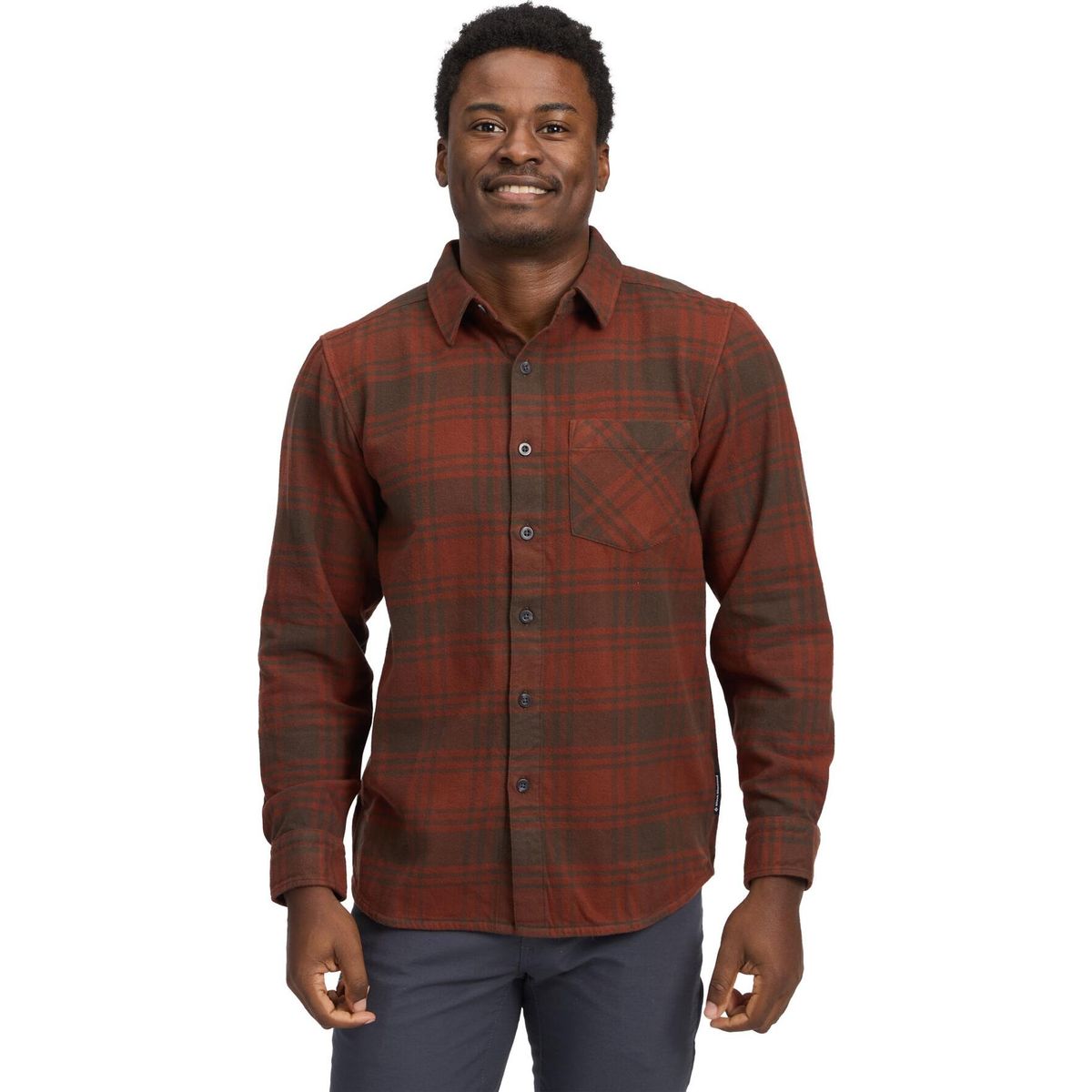 Black Diamond M Project Flannel basalt-iron red plaid (9719) SML AP7440639719SML1