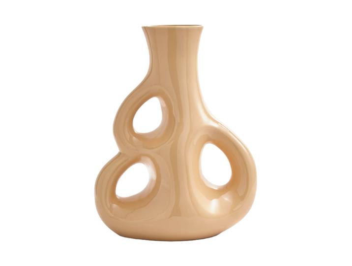 Grosse Design Vase „Three Ears“ Keramik Beige Pols Potten