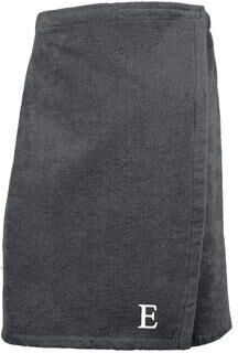 Authentic Hotel and Spa Authentic Turkish Cotton Terry Grey Monogrammed Spa and Shower Towel Wrap