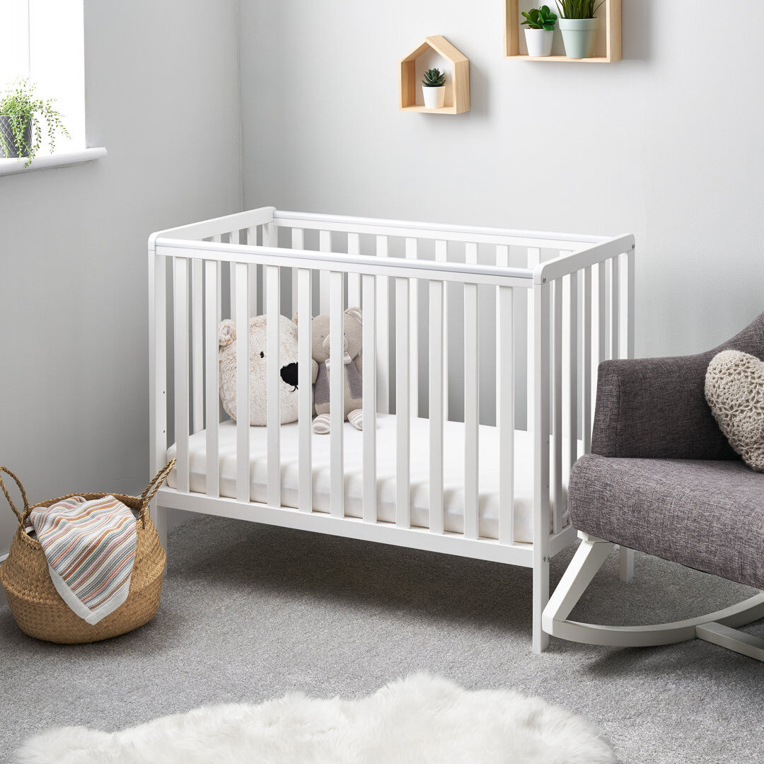 Obaby Bantam Space Saver Cot White Mini