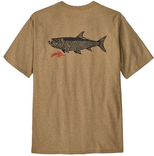 Patagonia Mens Take a Stand Responsibili-Tee, Salty Roach / Bobcat Brown L