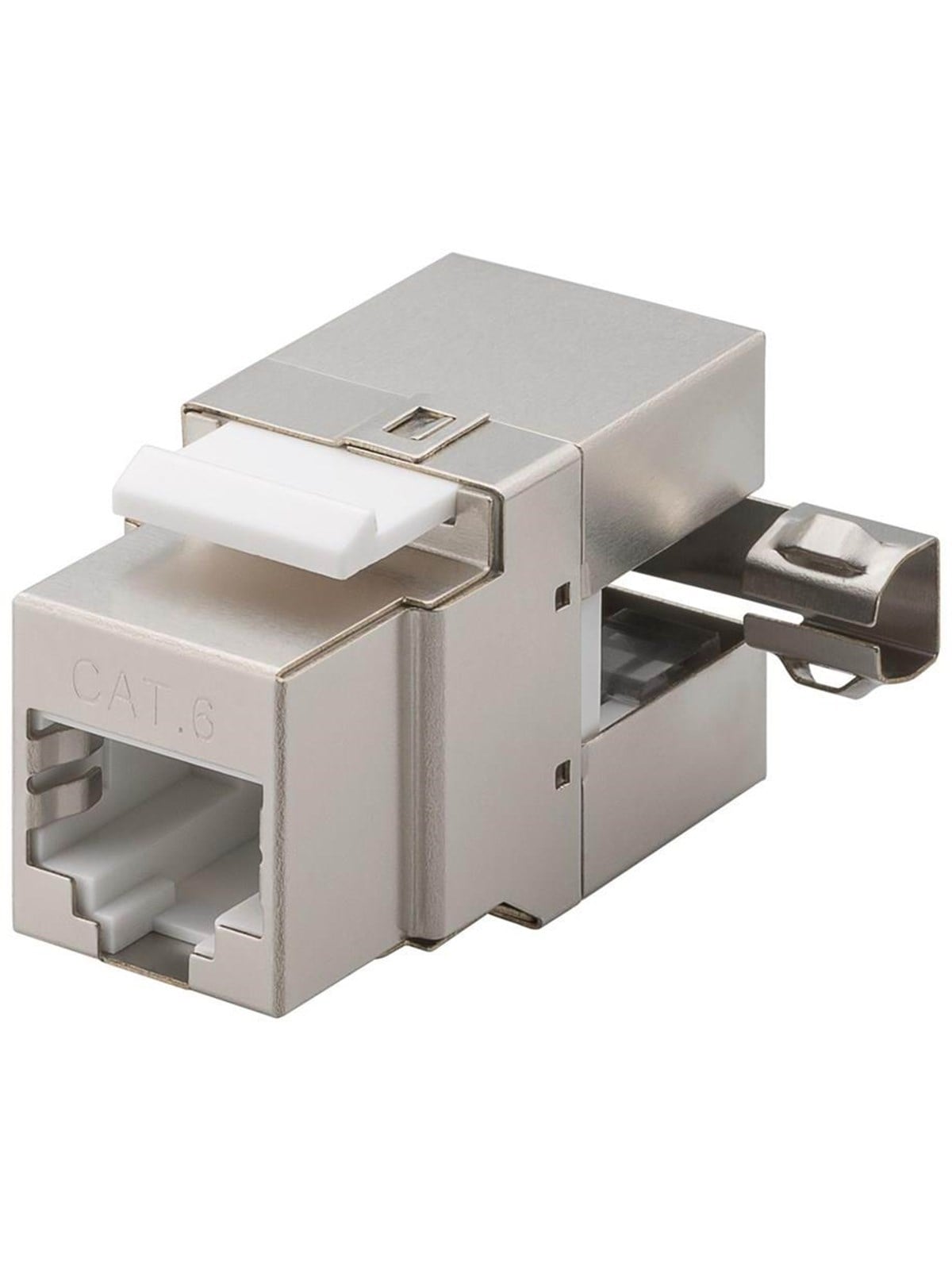 Pro Keystone module RJ45 CAT 6 STP 250 MHz - Silber
