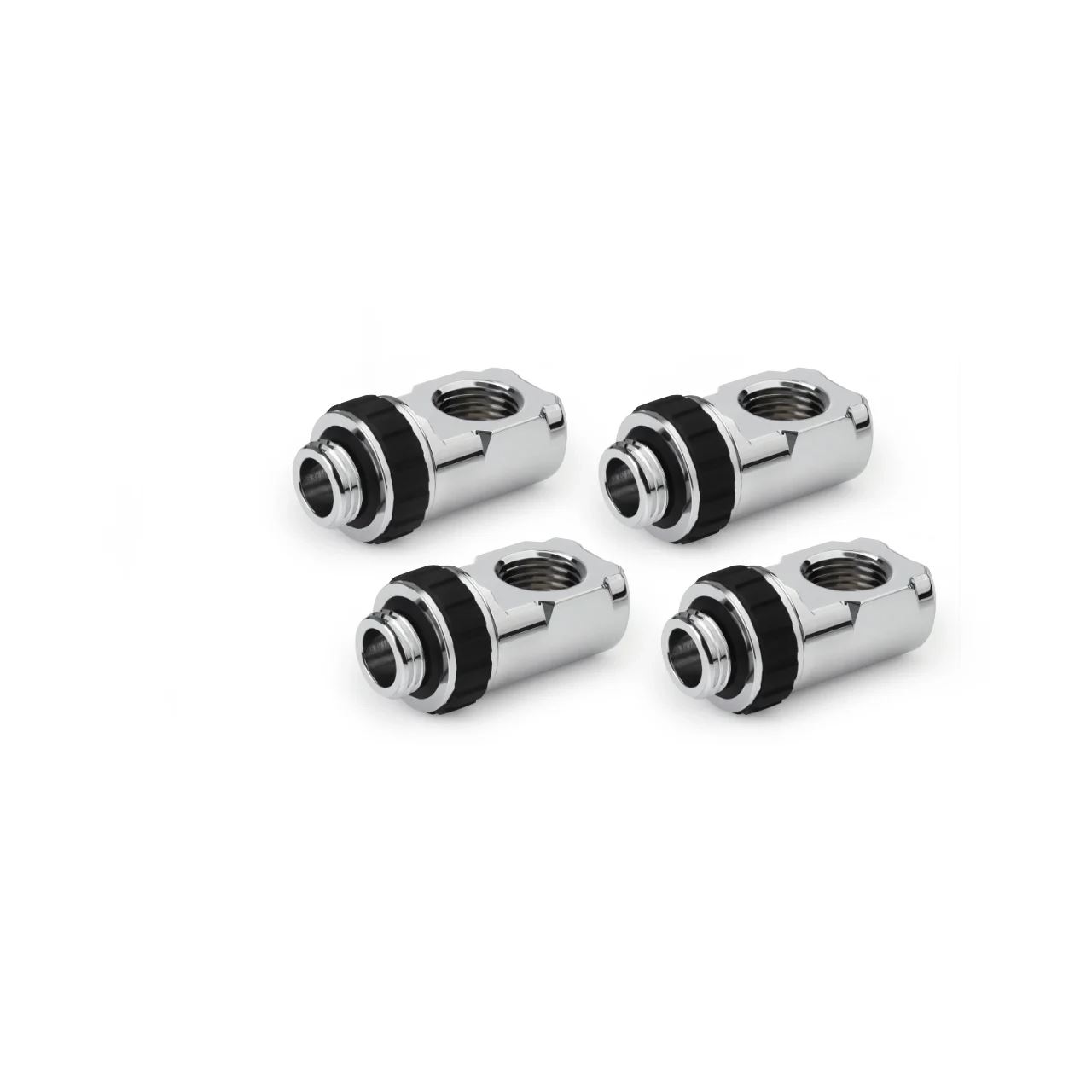 Alphacool Apex Grip adapter 90° OT/IT G1/4 rotatable chrome Set 4 pcs