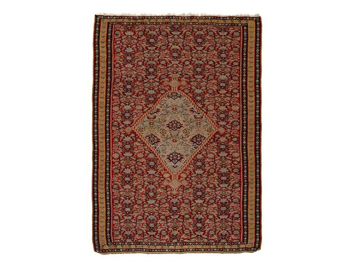 Tapis poils courts Kelim Gashgai 12943 Rouge 138 x 0 x 198cm Laine