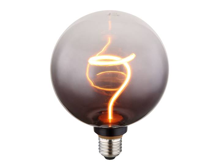 Ampoule LED Lunz Ø 13cm Transparent/Noir/Noir