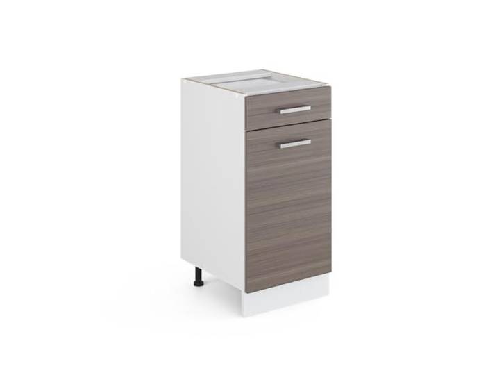 Vicco Küchenunterschrank R-Line, Edelgrau, 40 cm 1 Schublade · Ohne Arbeitsplatte · Höhenverst. Füße · Leichter Zugriff · Frei kombinierbar