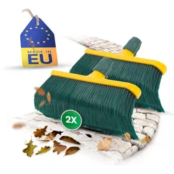 Besenkopf Krallenbesen Set 30 cm Kunststoff Ersatzbesen Besenersatz Gartenbesen Straßenbesen Kehrbesen Laubbesen (2 , 30 cm Ersatzkopf)