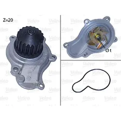 Wasserpumpe Motorkühlung VALEO 506605 für Chrysler Jeep Dodge Plymouth Sebring